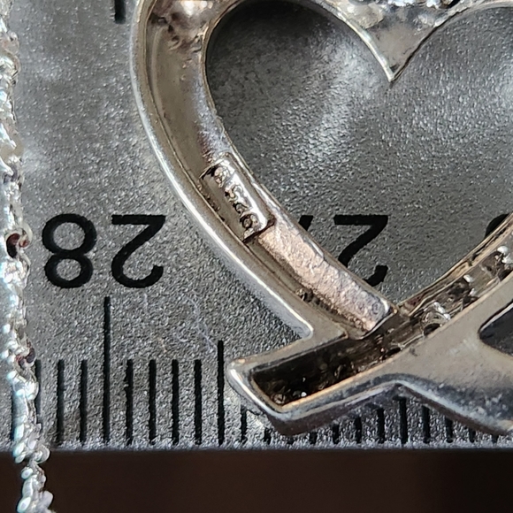 ROSS-SIMONS Sterling Silver 925 Heart DESIGNER SIGNED Pendant Singapore Chain 💎 - Picture 11 of 16
